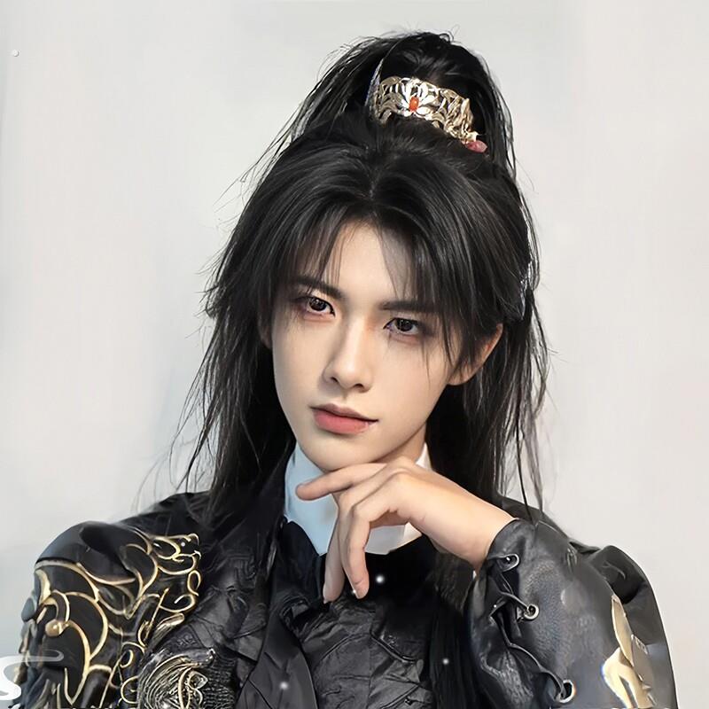 古风假发男中长发男生少年感高马尾全头套男士汉服仙侠古装假发套
