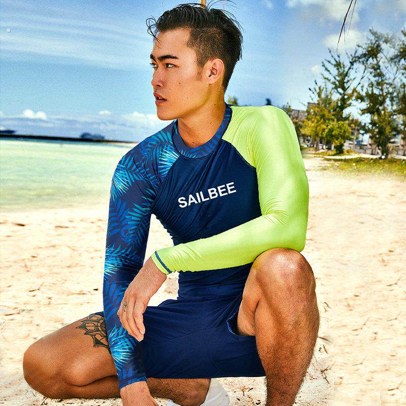 防晒速干冲浪服潜水服男士泳衣套装长袖长裤水母服温泉漂流浮潜衣