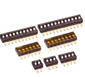 2.54MM黑色拨码开关 贴片拨码开关 SMT 2P3P4P5P6P7P8P9P10P12P