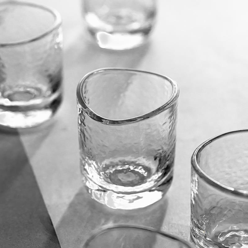 泰摩 日式锤目咖啡品杯 耐热玻璃锤纹分享壶 手冲套装公道杯茶杯