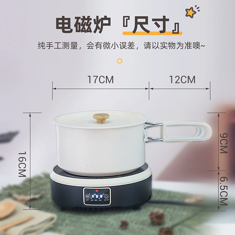 己兮迷你小型电热火锅具1200w多功能便携式旅行车户外露营煮茶水5