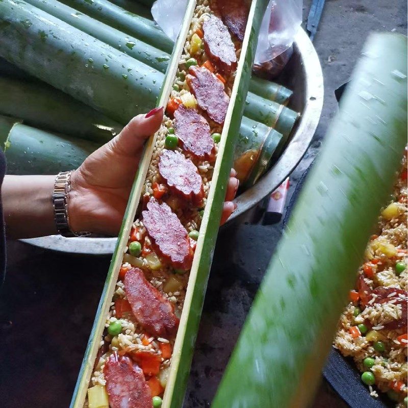 广西竹筒饭店定制烧烤专用竹筒天然新鲜现做野外露营烤肉野炊工具