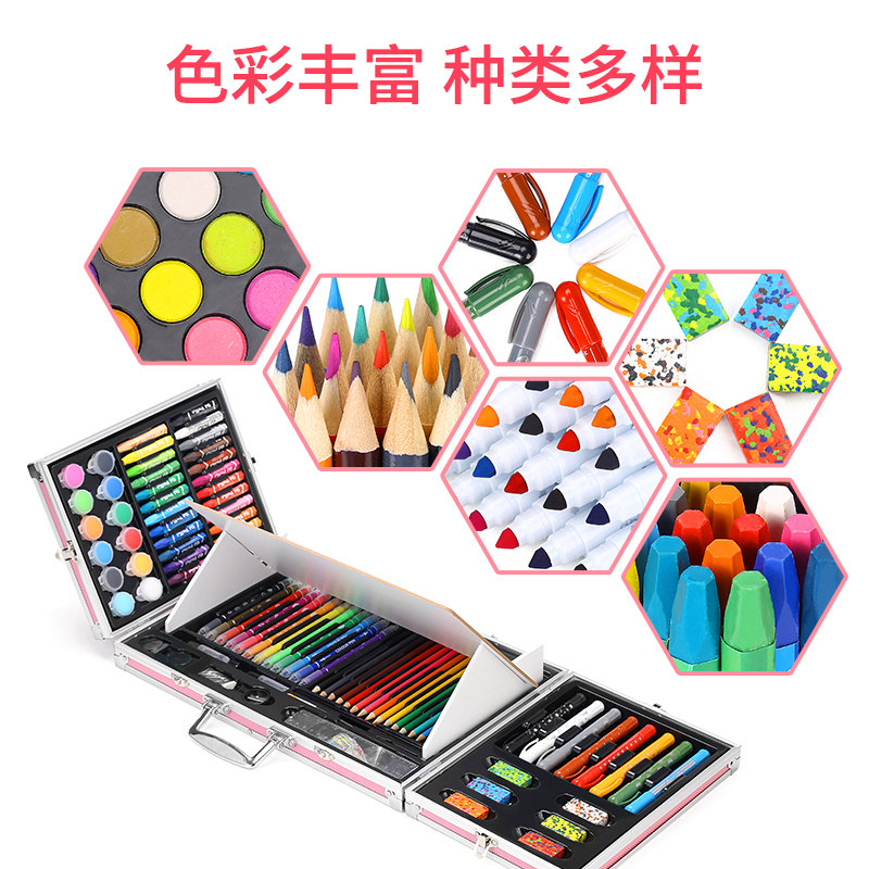水彩笔套装小学生可水洗儿童画笔套装礼盒绘画工具幼儿园彩色笔24