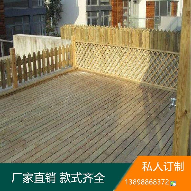 防腐木室外木地板户外露台自铺庭院阳台设计安装围栏实木板材木条