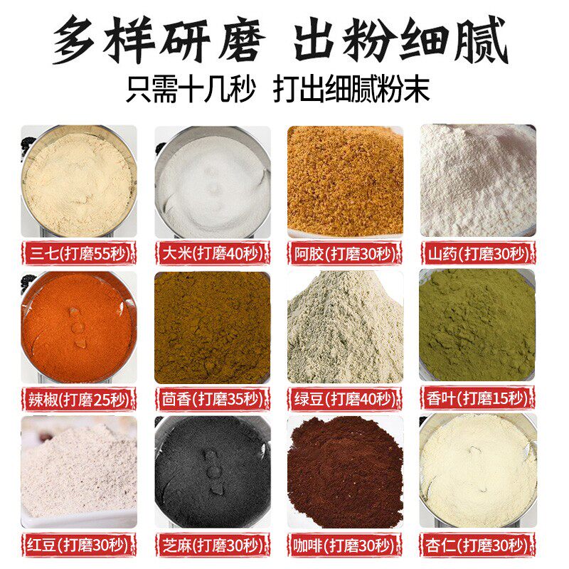 运邦800克中药材粉碎机家用小型磨粉机304三七打粉超细商用研磨机