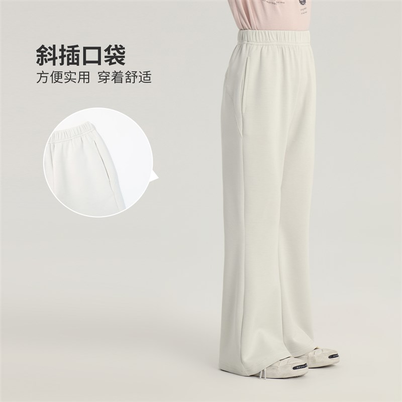 布丁哈鲁童装春装女童百搭裤子2025春季新款儿童舒适喇叭长裤