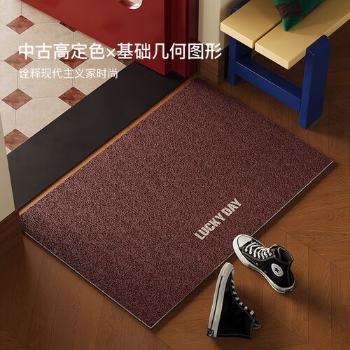 约林嘉波中古风丝圈地垫入户门垫进门口门外门厅pvc防滑蹭土脚垫