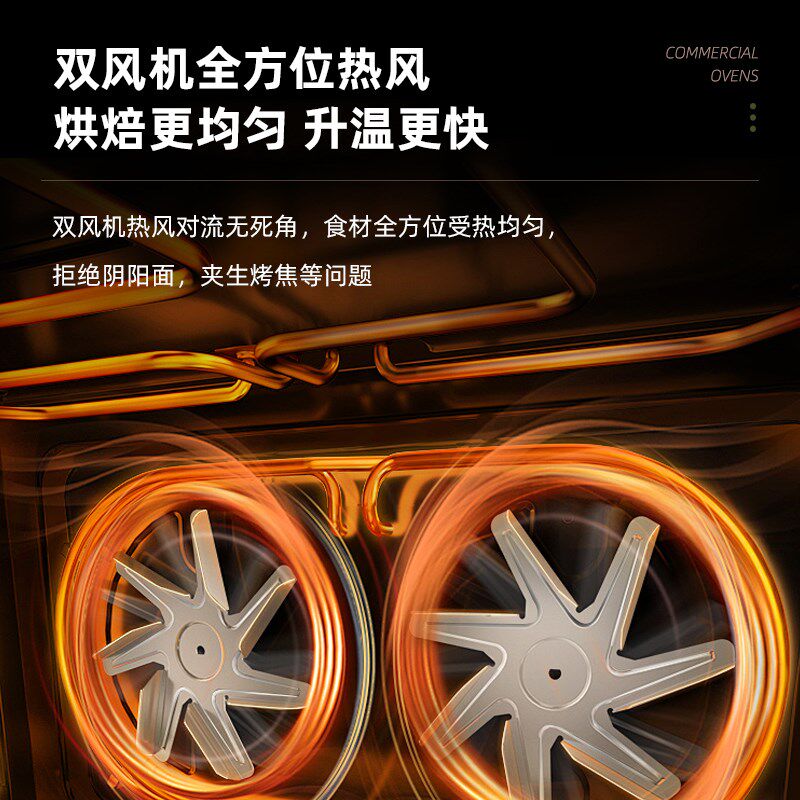 智能电热风炉烤箱烘焙专用商用大容量100升热风循环炉面包披萨