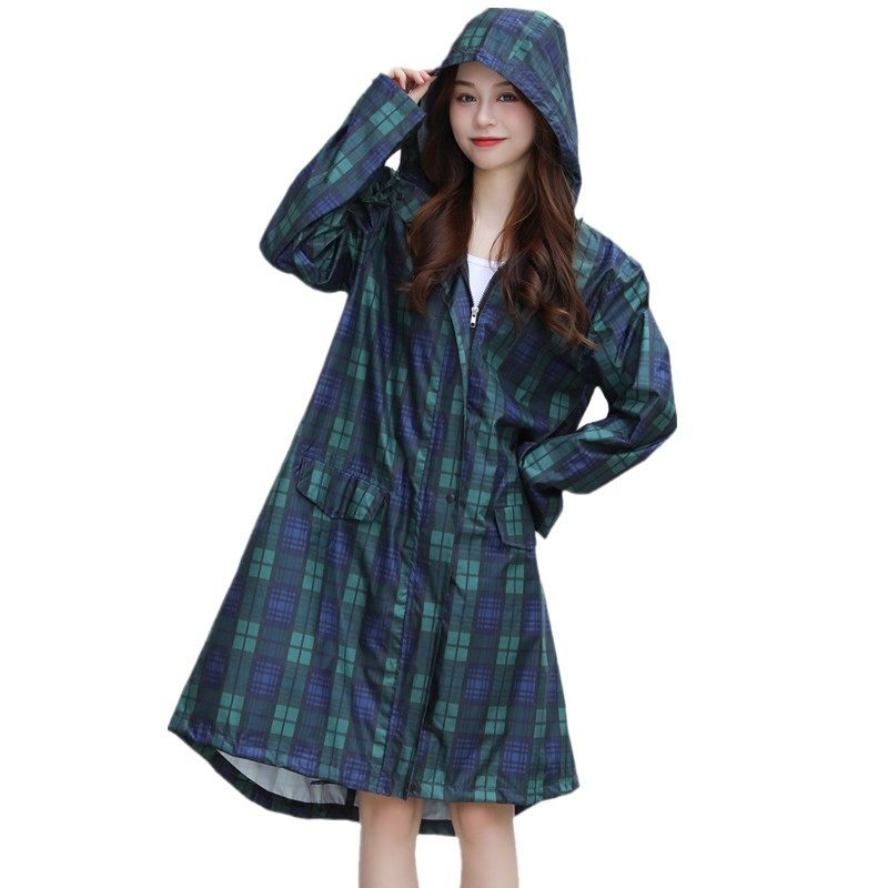 户外防暴雨日韩女款时尚风衣式雨衣长款男女徒步休闲旅游成人雨披