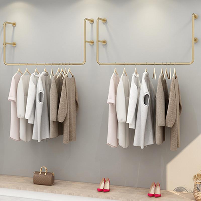 服装店衣服架子铁艺吊架壁挂婚纱货架悬挂女装展示陈列架上墙装饰