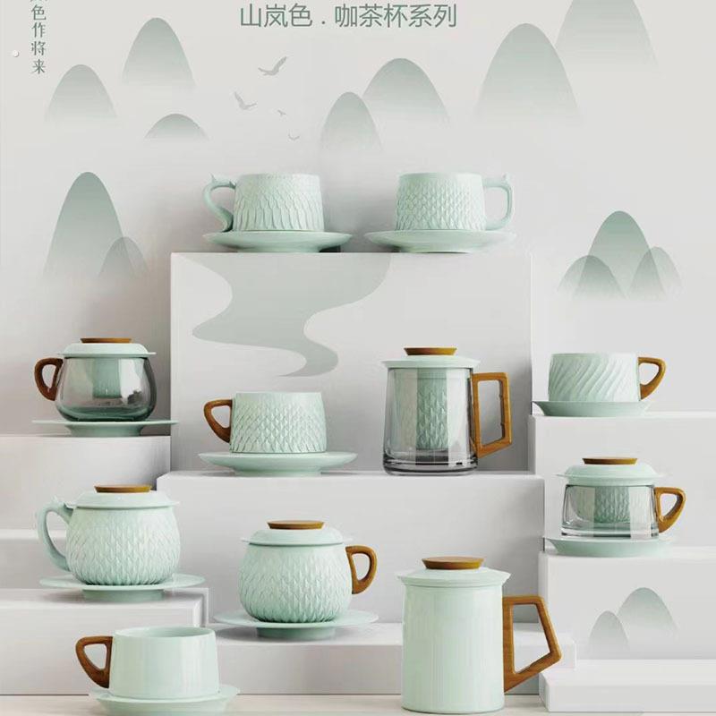玻璃泡茶杯带盖过滤水杯高级小众办公杯大容量茶水分离水杯