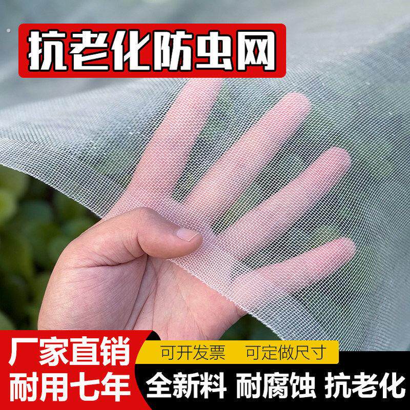 防虫网农用大棚菜园种菜蔬菜专用加厚尼龙纱网果树网罩种植尼龙网