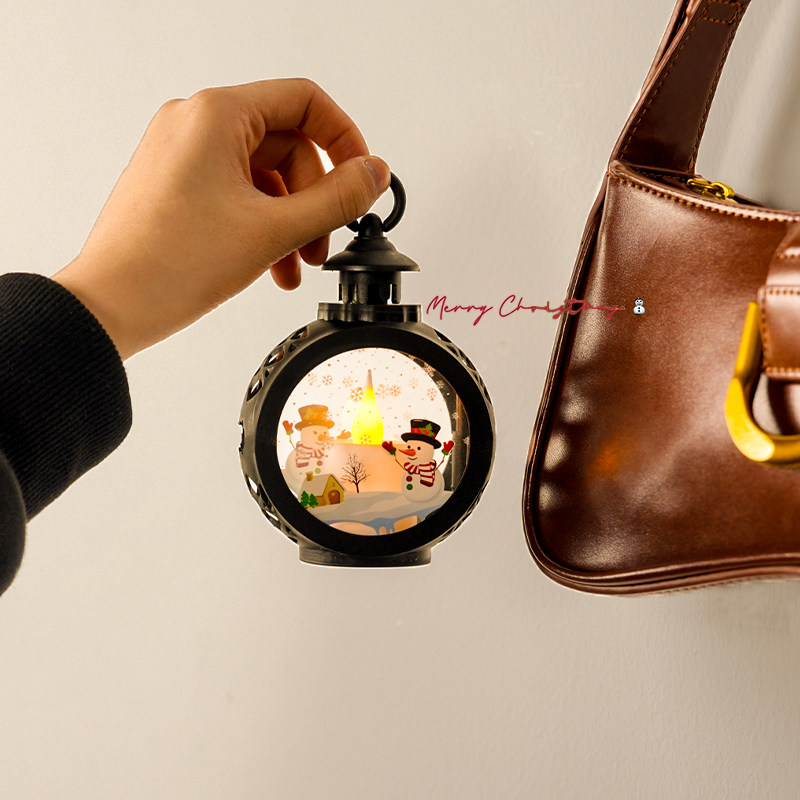 圣诞节能led小夜灯床头氛围灯雪人迷你桌面摆件提灯场景布置装扮