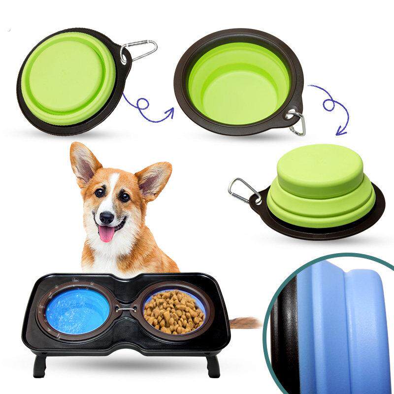新品宠物多款折叠碗狗狗外出可携式碗两用水粮碗猫咪食具宠物用品
