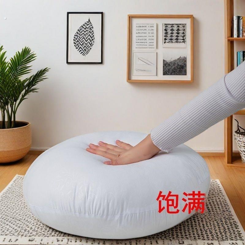 圆形抱枕芯含芯靠垫芯十字绣圆形枕头抱枕套内胆圆的圆形坐垫填充