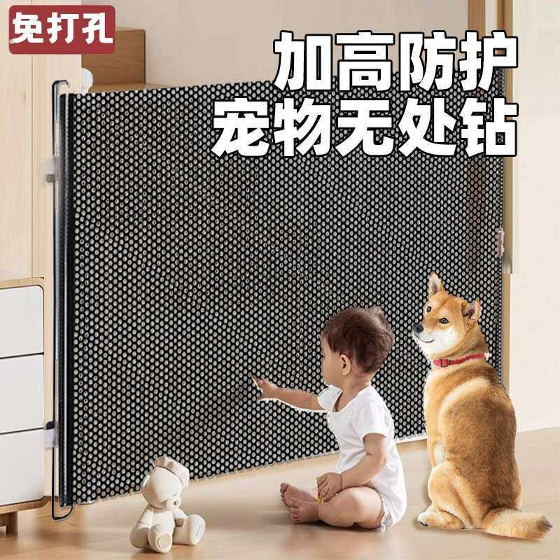 防猫跑出门栏伸缩宠物围栏防跳隔断栅栏门猫门出入门拦猫挡板婴儿