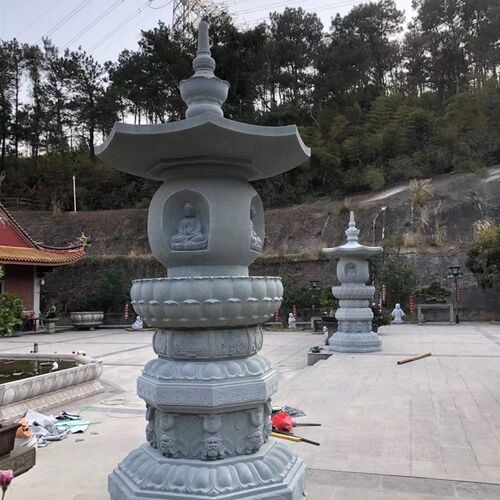 石雕塔大型石塔石材雕刻 花岗岩金刚塔刻字加工 石经柱雕刻定制