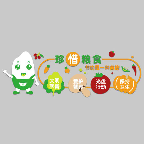 幼儿园食育坊文化墙面贴小饭桌厨房餐厅堂布置环创主题午托管装饰