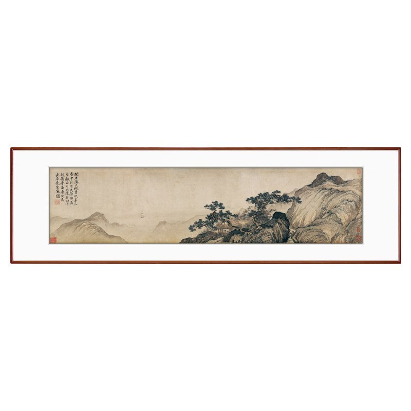 【十年老店】唐伯虎国画山水画背景墙客厅茶室装饰画梦仙草堂图