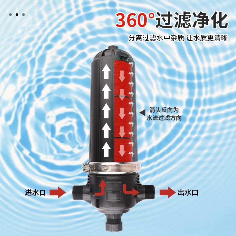 2寸三寸四寸全自动反冲洗叠片微喷过滤器农用大棚农田滴灌溉过滤