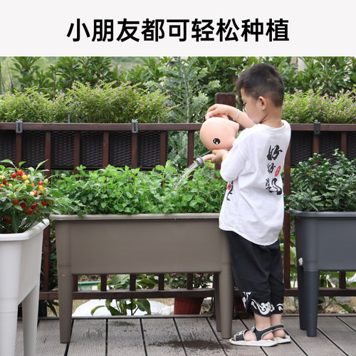阳台种植箱2022新款种植盆高脚长方形花盆楼顶花箱种菜神器