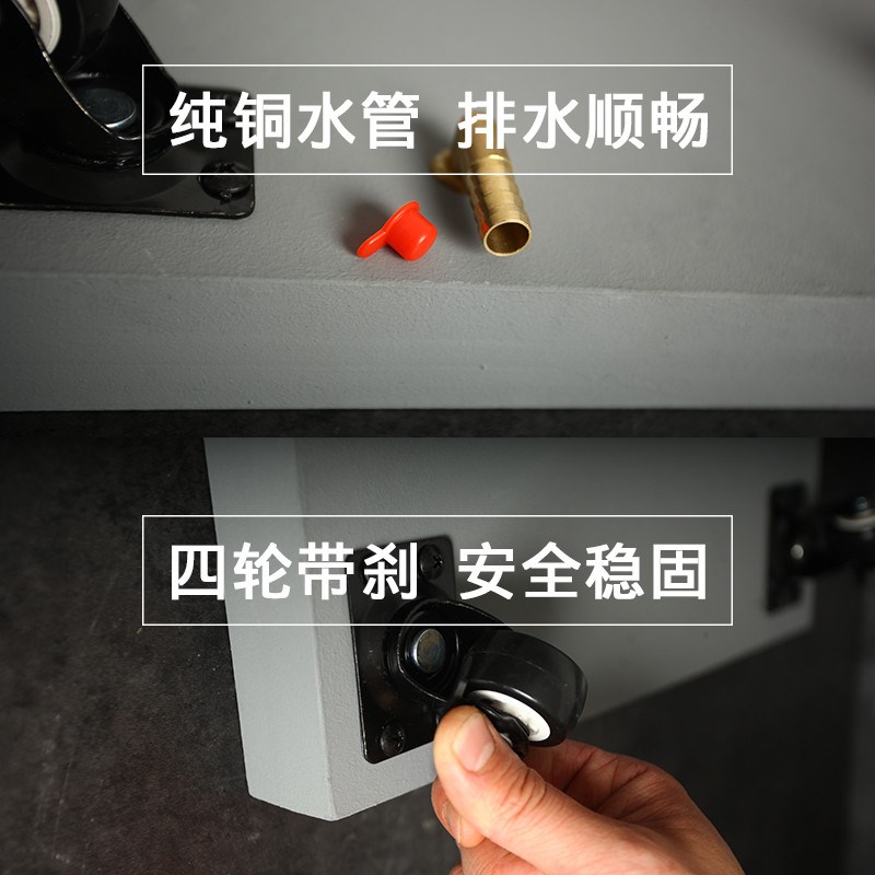 移动花盆托盘仿水泥正方形万向轮接水盘带轮带轱辘可排水花托底座