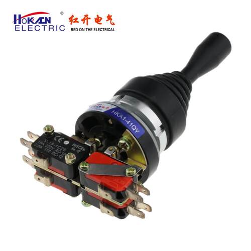 红开HOKACN十字开关HKA1-41QZ四向自复位QY自锁摇杆开关孔径30MM