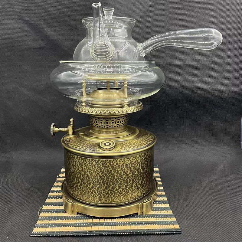 手锤空气煤油灯茶炉潮汕纯铜茶灯复古煮水中式功夫茶煮茶精品茶具