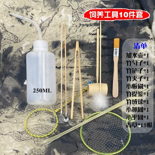 蛐蛐蟋蟀网罩水壶油葫芦黑白虫饲养毛刷斗草提笼铲勺鸣虫爬虫用品