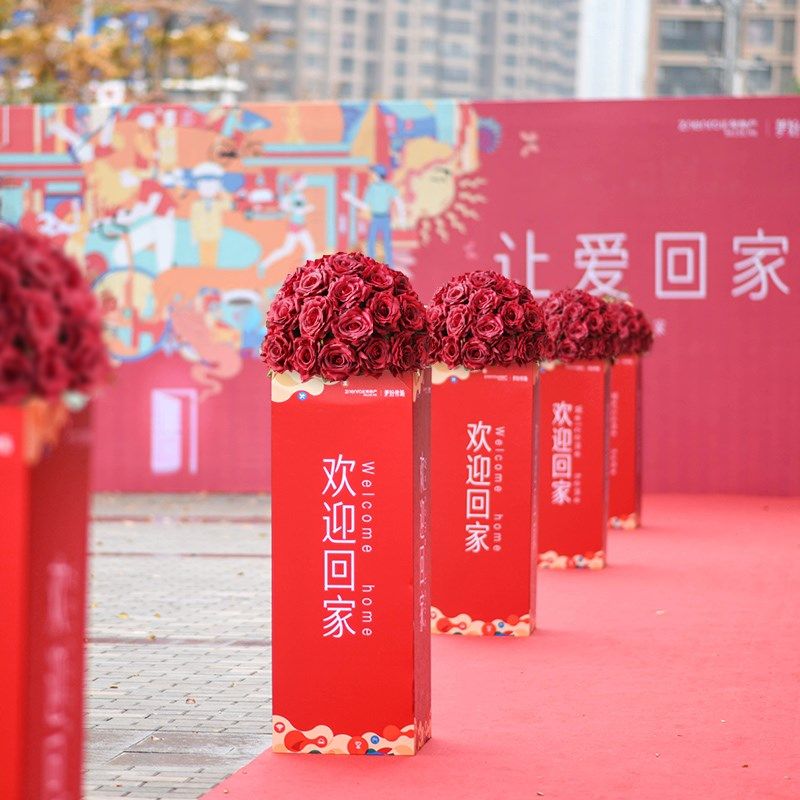 纯玫瑰花球罗马柱摆花婚庆路引舞台装饰假花道具西餐桌布置花卉