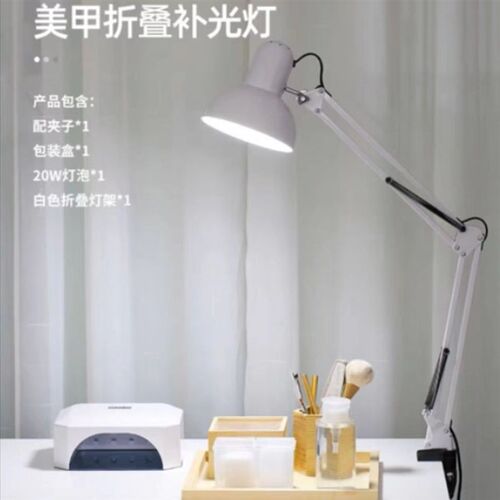 美甲折叠补光灯柔光不刺眼办公学习台灯宿舍卧室美甲美睫直播补光