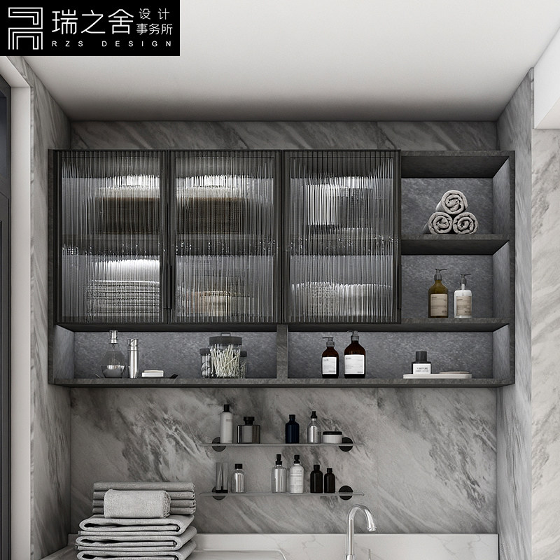 轻奢风格家政柜清洁保洁工具一体柜拖把扫把收纳柜家用阳台储物柜