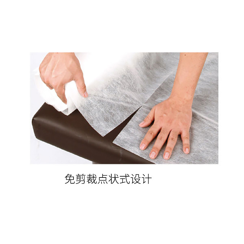 美容院一次性床单防水防油加厚带十字孔90*190cm加大版50张 23546