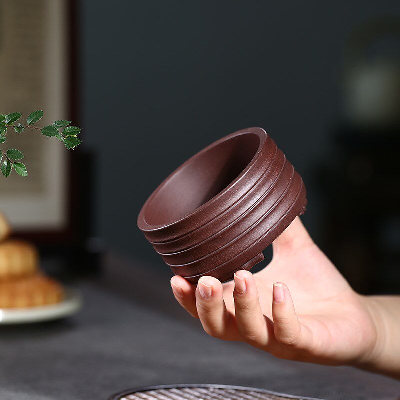 清香阁紫砂 手工精制微型盆景盆 桌面微型桩子茶台景观小盆古典花