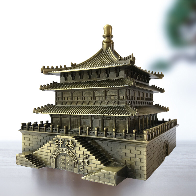 西安旅游纪念品中国风特色礼品小礼物钟楼摆件出国送老外