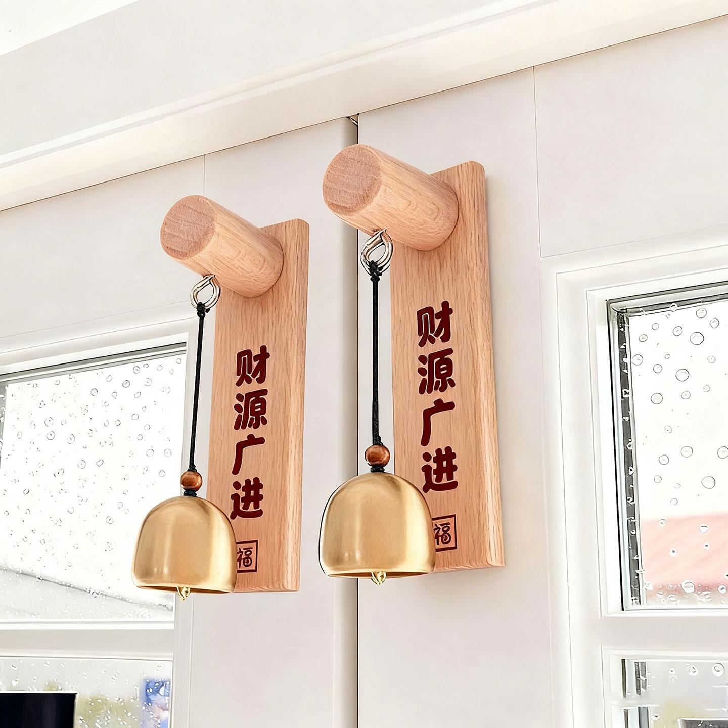 商铺进门提醒铃铛挂门上多巴推门胺铜铃黄铜风铃门铃挂件店铺入户