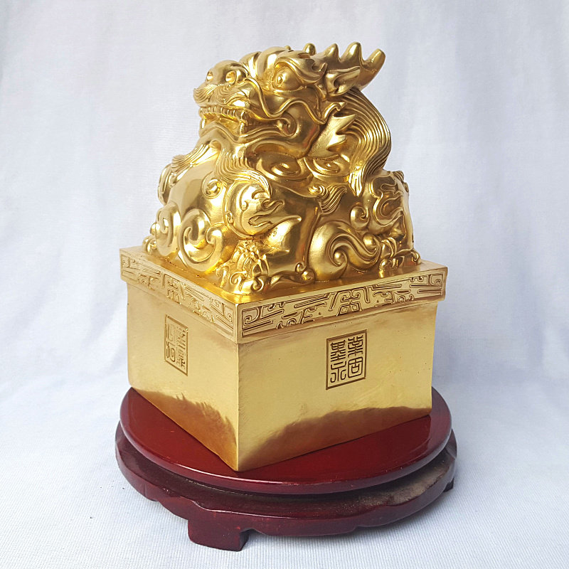 铜印章貔貅大印中式摆件纯铜工艺品合作共赢家居办公店铺定制刻字