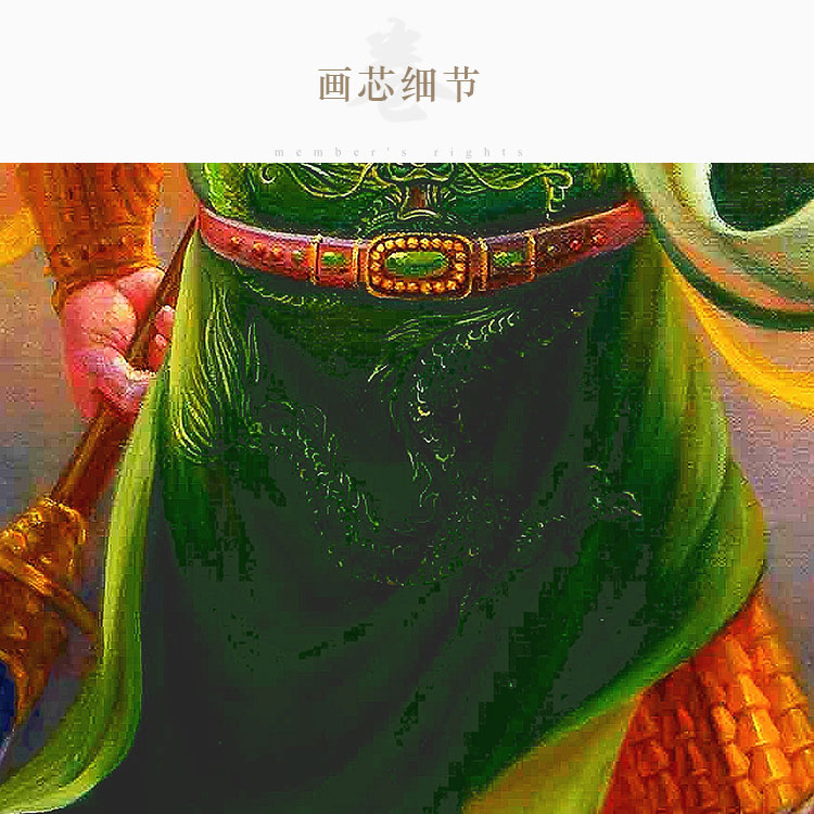 关公关圣帝君画像挂画 伽蓝菩萨关羽三国人物卷轴画 丝绸画装饰画