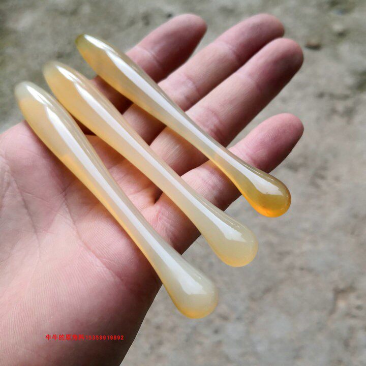 透透的山羊角毛衣勾针柄毛线蕾丝手钩编织工具带点穴按摩功能精品