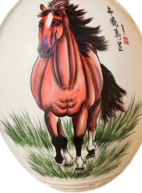 非洲鸵鸟蛋天然工艺品蛋雕办公室摆件创意礼物彩绘雕刻蛋装饰包邮