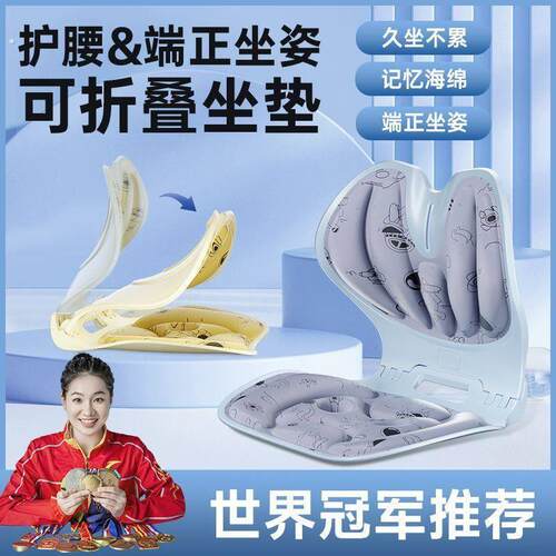 矫姿坐垫久坐不累护腰坐姿坐椅垫舒适办公室人体工程学一体靠背垫