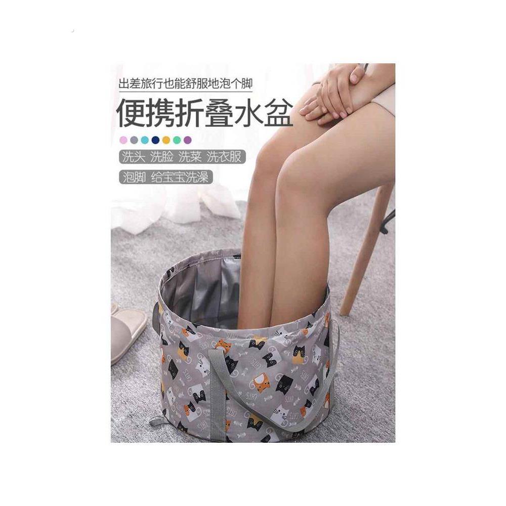 旅行便携式可折叠加厚超轻洗脸盆水盆户外旅游收纳袋大号泡脚水桶