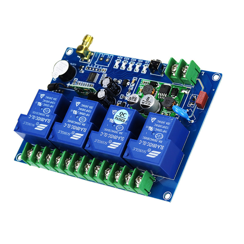 工控12V-48V四路无线智能遥控开关 电机水泵 电源箱 灯具开关工控