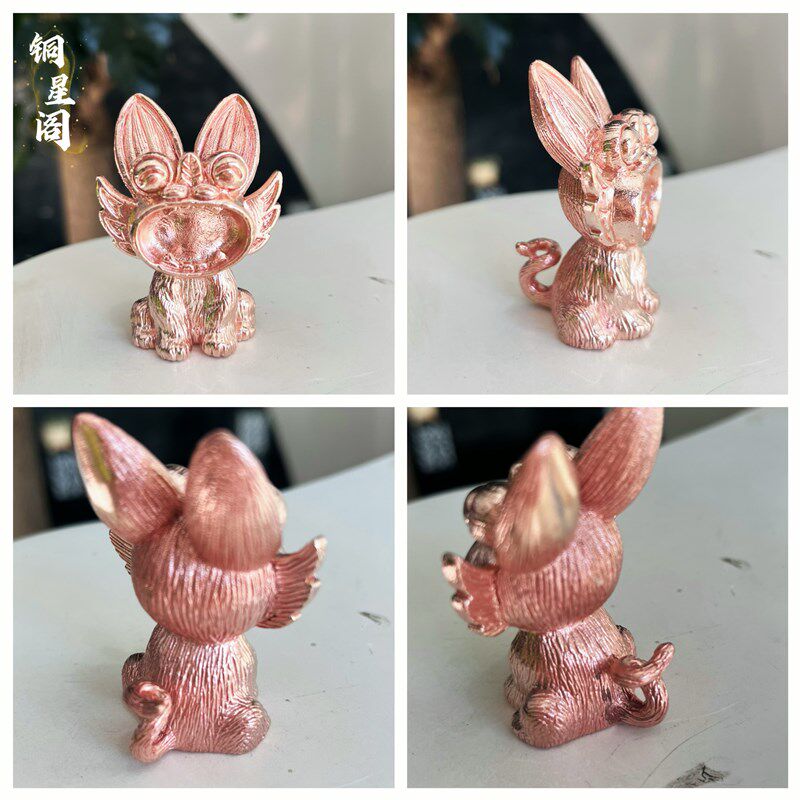 纯铜瓦猫云南手工紫铜黄铜猫香插摆件猫创意礼品开业小摆件卧式