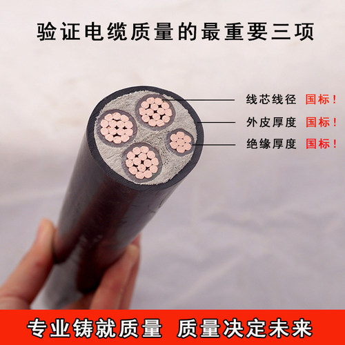 YJV国标中策永通铜芯电缆线2/3/4/5芯x10/16/25/35平方铜电缆