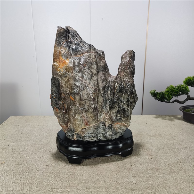 灵璧石原石摆件纯天然真石真品石头装饰产地山峰景观石靠山磬石