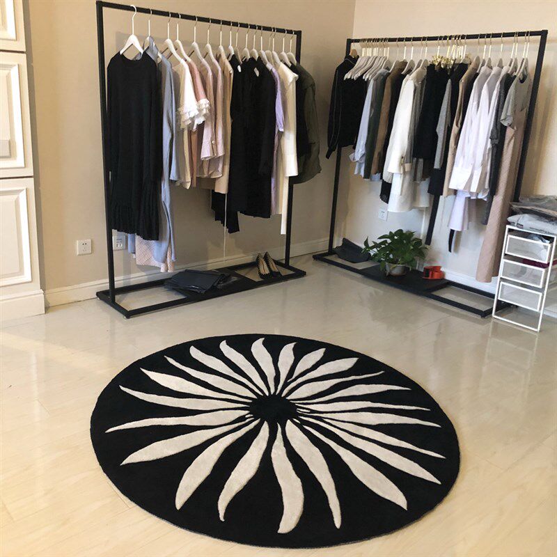 新中式欧式美式圆形客厅茶几卧室书房衣帽间餐厅电脑椅吊篮地毯