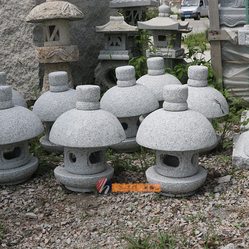 日式复古石灯笼庭院石灯天然石灯笼园林景观石灯花园装饰石灯摆件