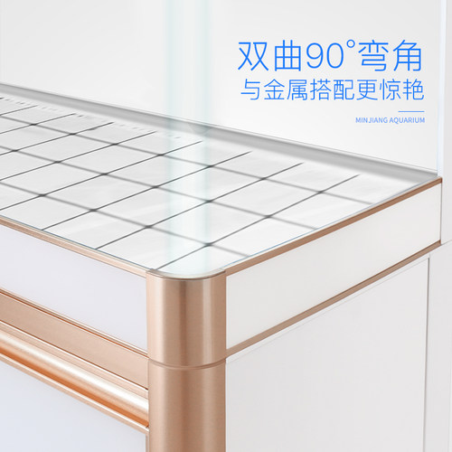 闽江大型客厅家用落地鱼缸热弯玻璃底滤免换水龙鱼缸1/1.2/1.5米
