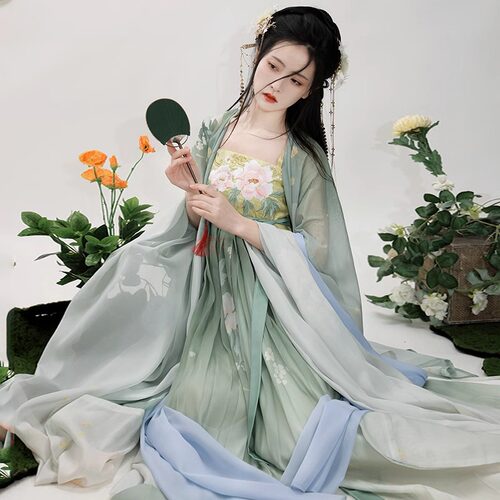 2026新款原创汉服女唐制诃子裙大袖衫中国风齐胸古装超仙春夏秋季